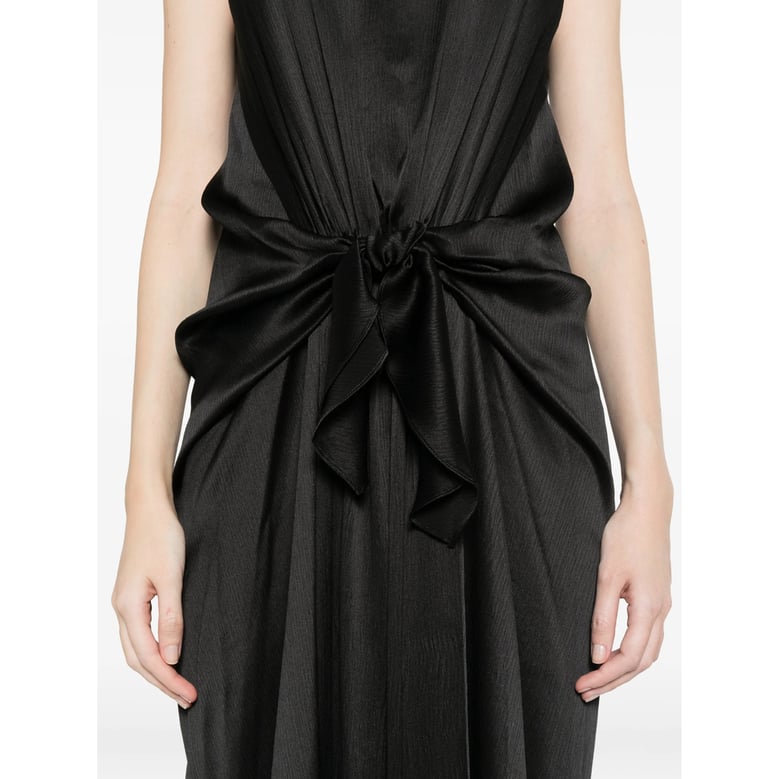 dress with gathered-tie detail by Selfnex