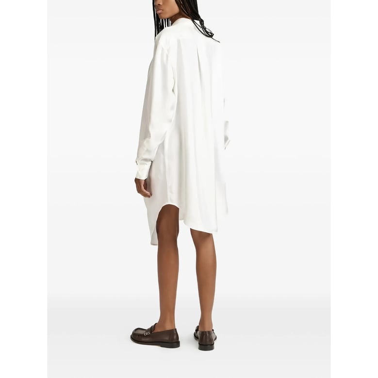 asymmetric hem silk dress by Selfnex