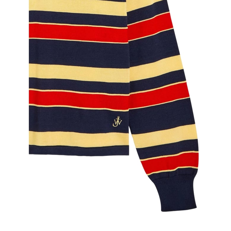 striped polo sweater by Selfnex