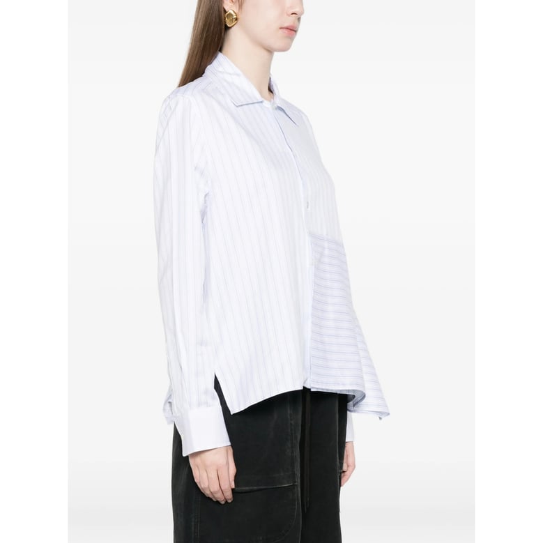 shirt with white/blue stripes by Selfnex