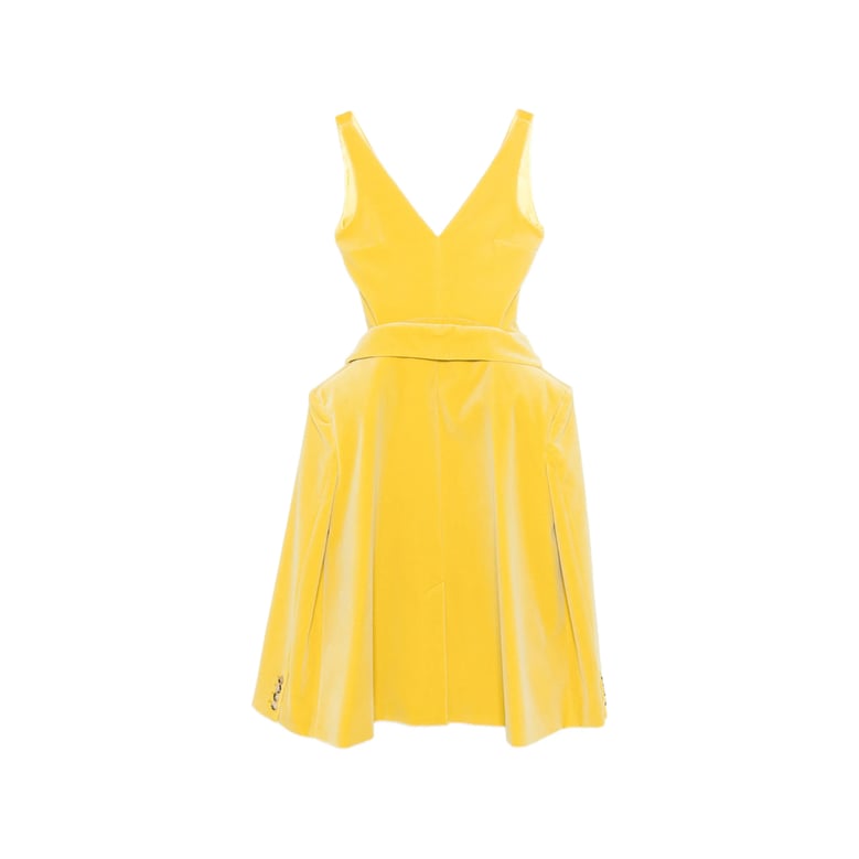 dress v-neck yellow by Selfnex