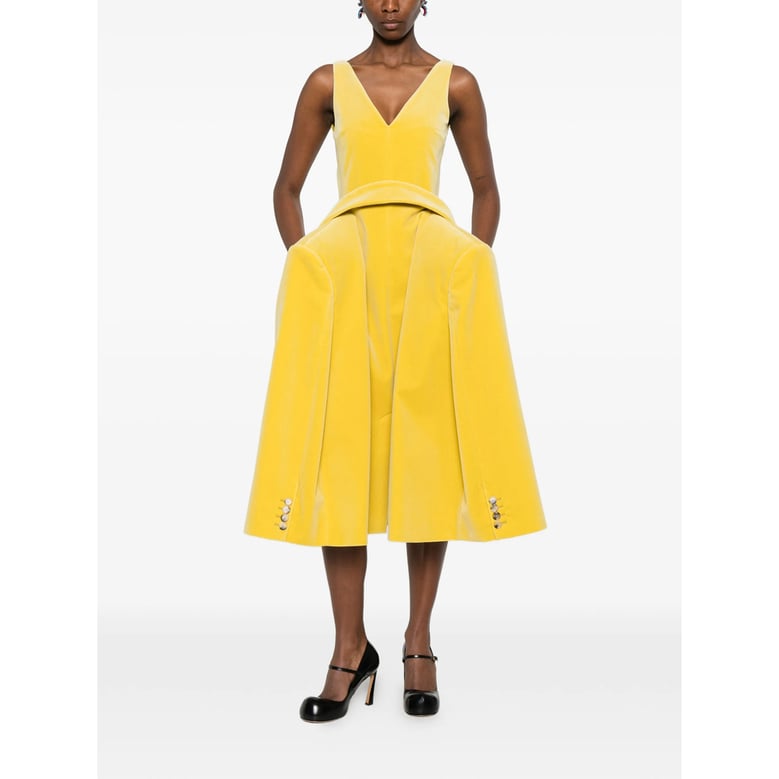 dress v-neck yellow by Selfnex