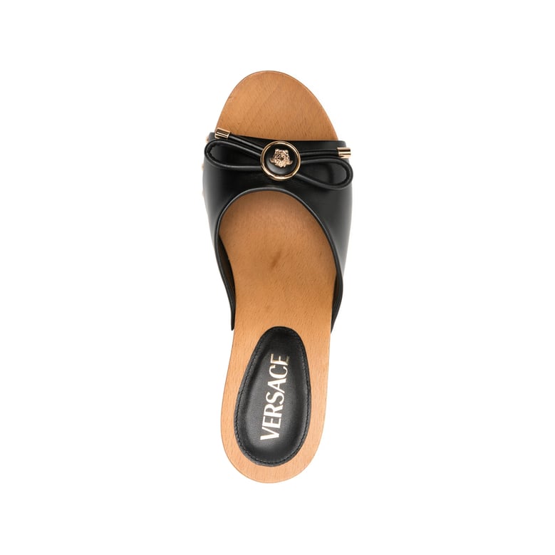 black platform stiletto heel shoes by Selfnex