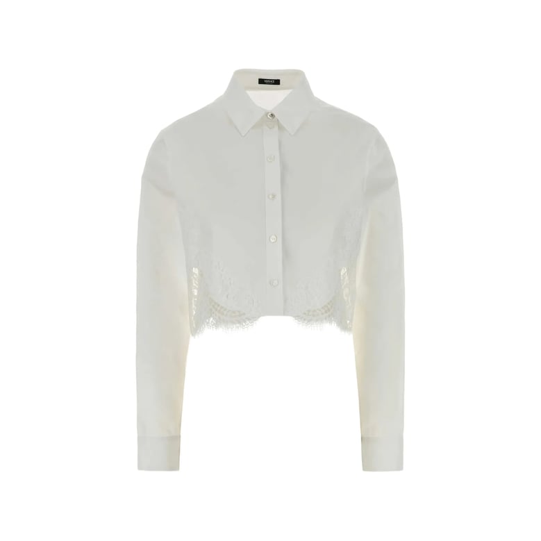 shirt with lace detail and button fastening by Selfnex