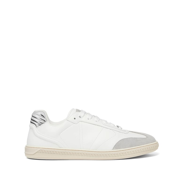 white panelled design lace-up shoes by Selfnex