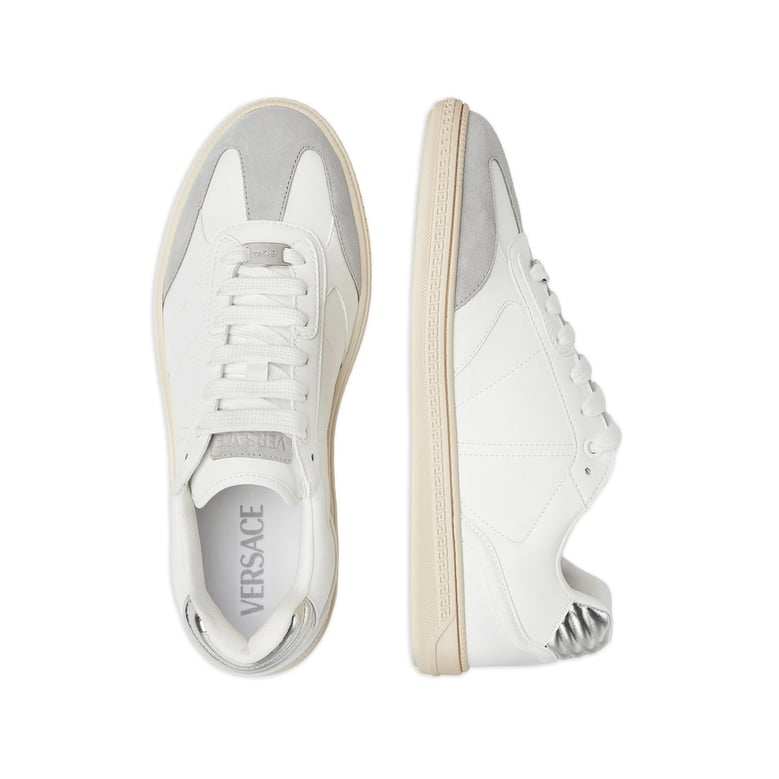 white panelled design lace-up shoes by Selfnex