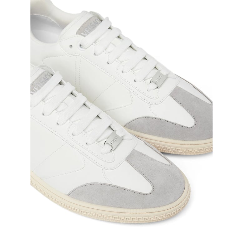 white panelled design lace-up shoes by Selfnex