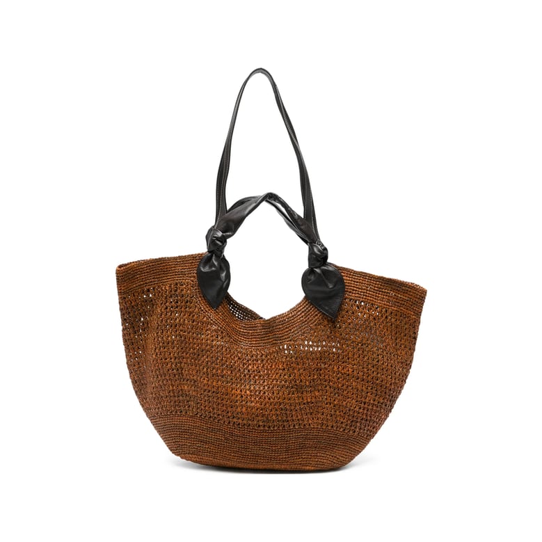 woven design top handle bag by Selfnex