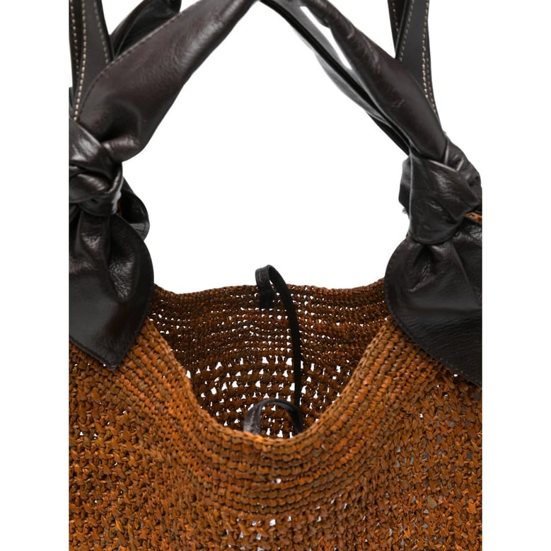 woven design top handle bag by Selfnex