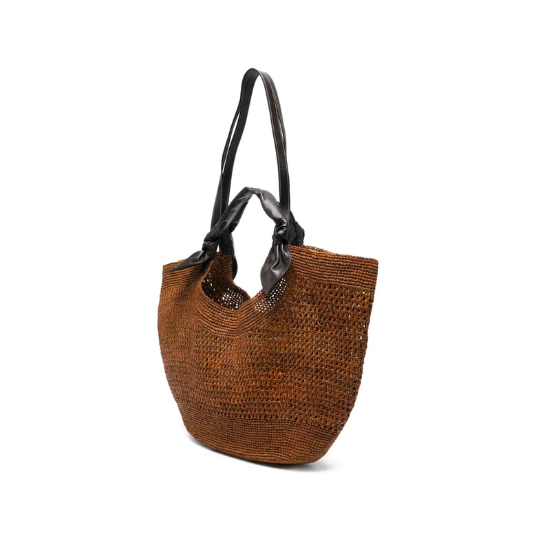 woven design top handle bag by Selfnex
