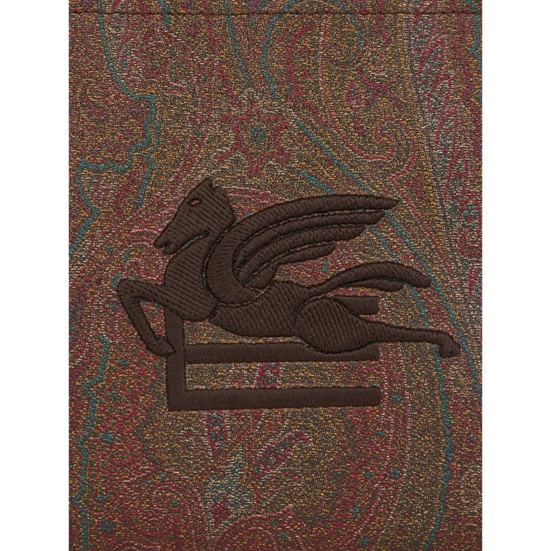bag with brown paisley print by Selfnex