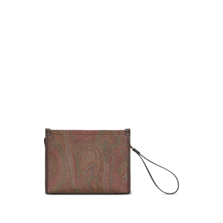 bag with brown paisley print by Selfnex