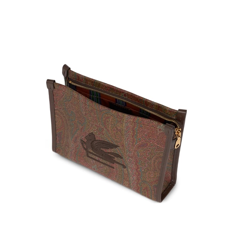bag with brown paisley print by Selfnex