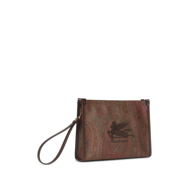 bag with brown paisley print by Selfnex