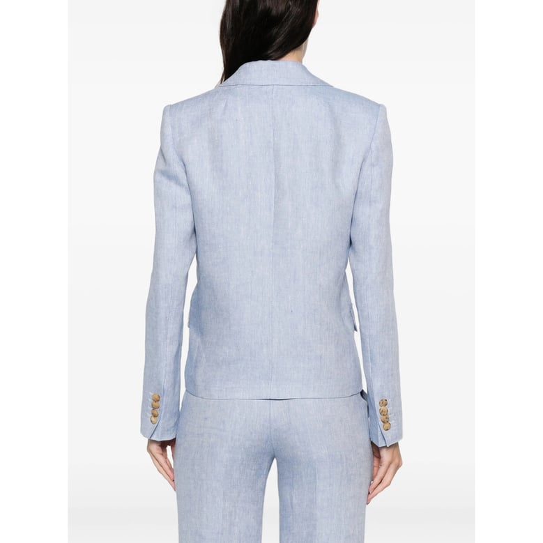 linen v-neck outerwear by Selfnex
