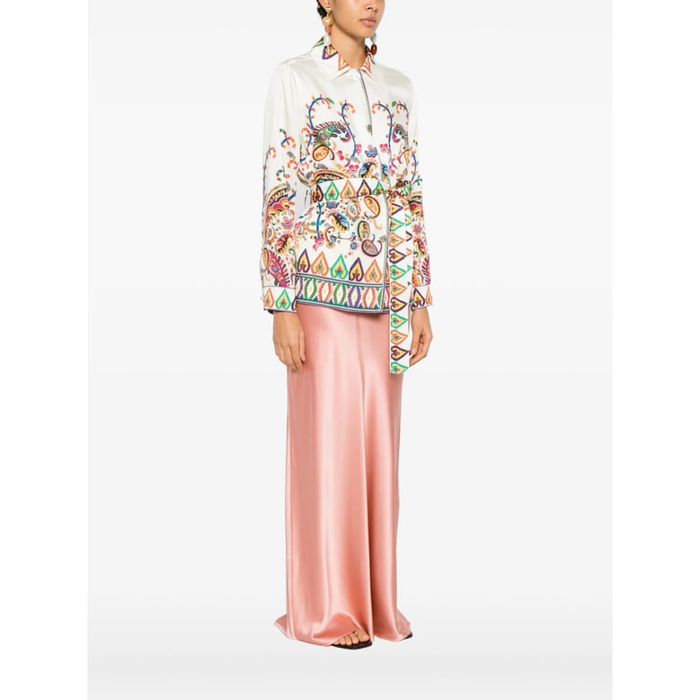 white paisley print outerwear by Selfnex