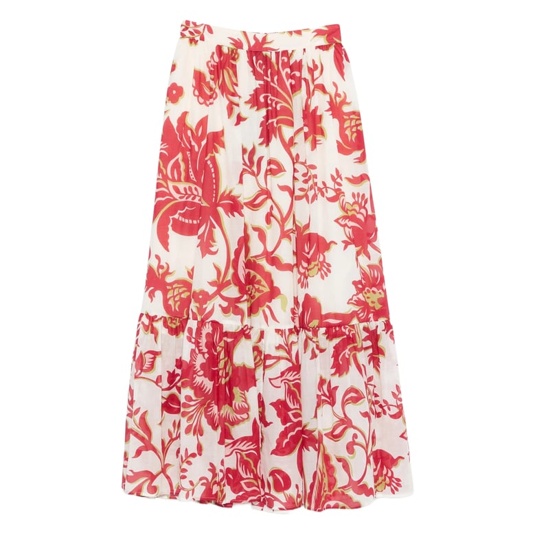 floral print tiered skirt by Selfnex