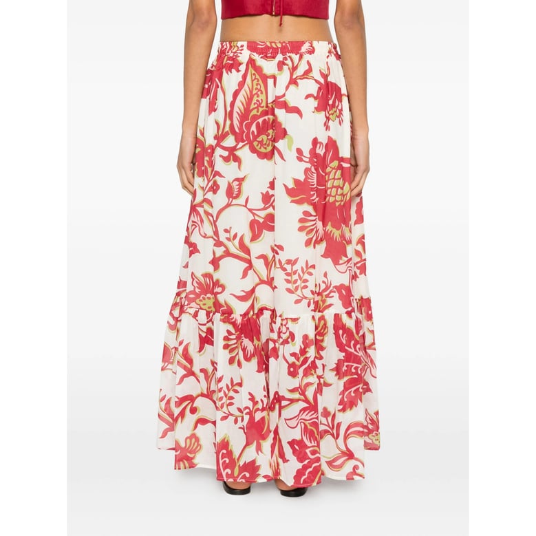 floral print tiered skirt by Selfnex