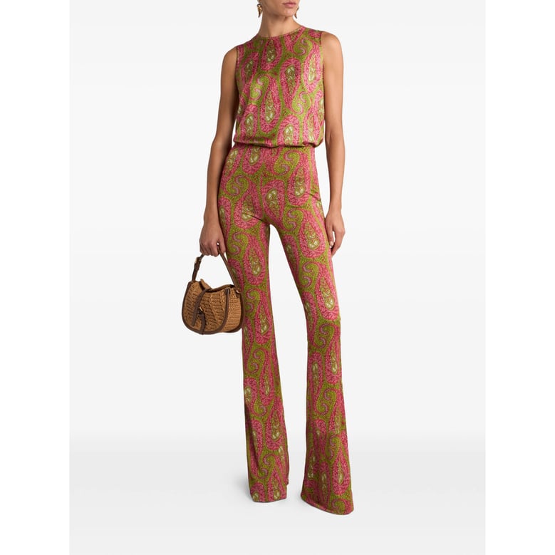 sleeveless paisley pattern top by Selfnex