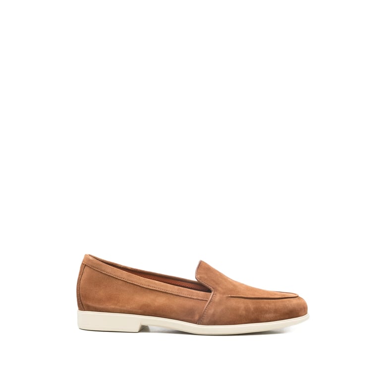 light brown suede slip-on shoes by Selfnex