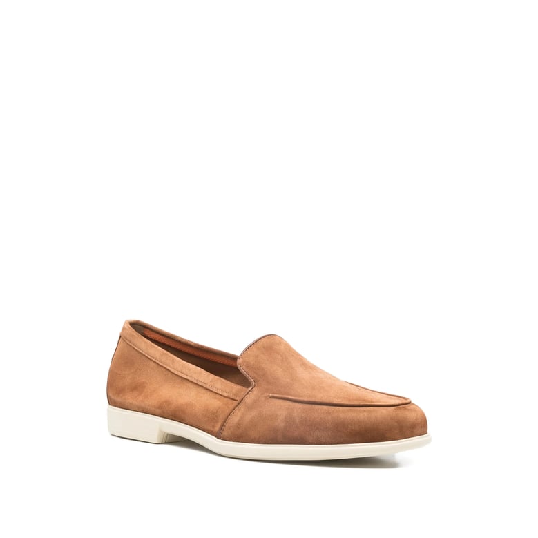 light brown suede slip-on shoes by Selfnex