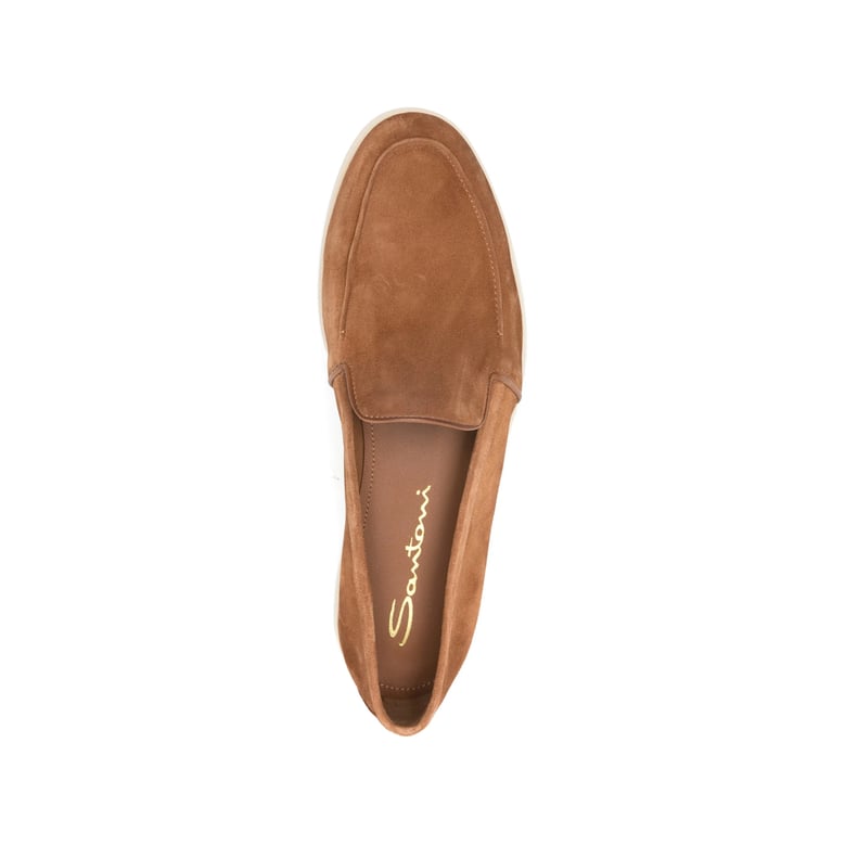 light brown suede slip-on shoes by Selfnex