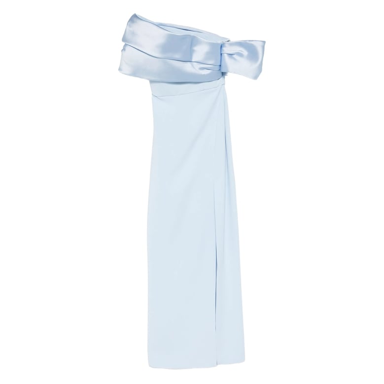 light blue off-shoulder dress by Selfnex