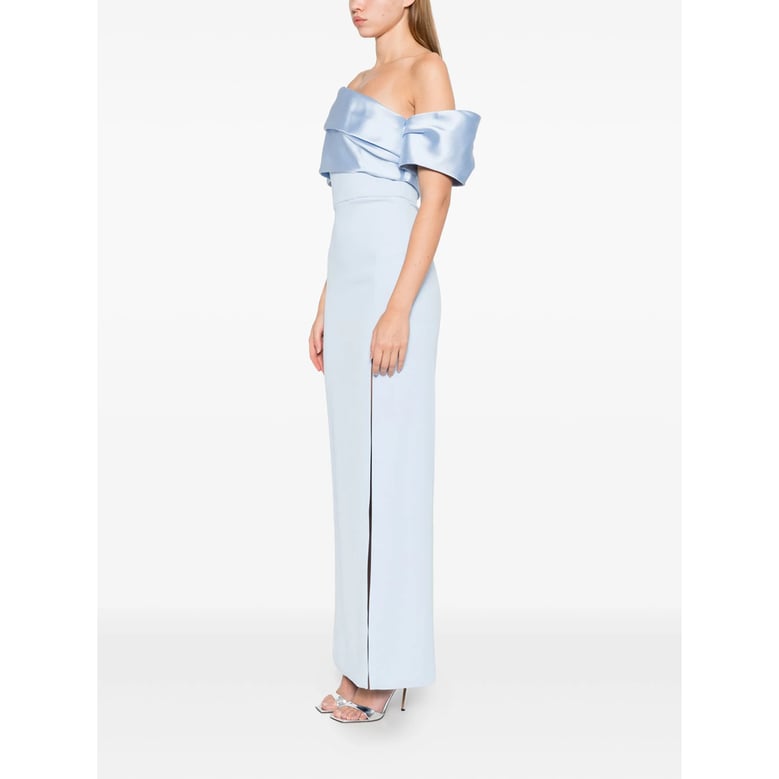 light blue off-shoulder dress by Selfnex