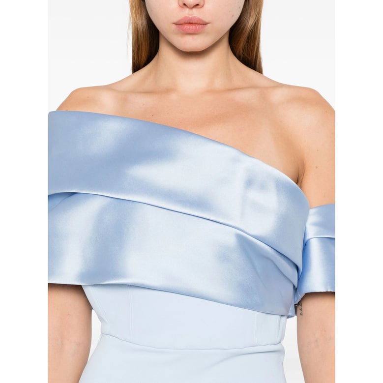 light blue off-shoulder dress by Selfnex