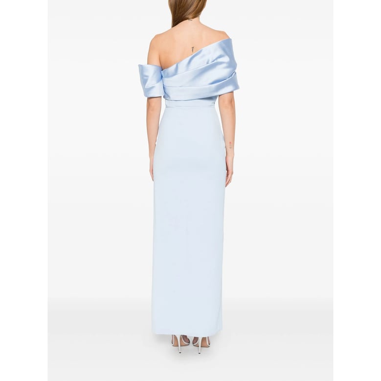 light blue off-shoulder dress by Selfnex