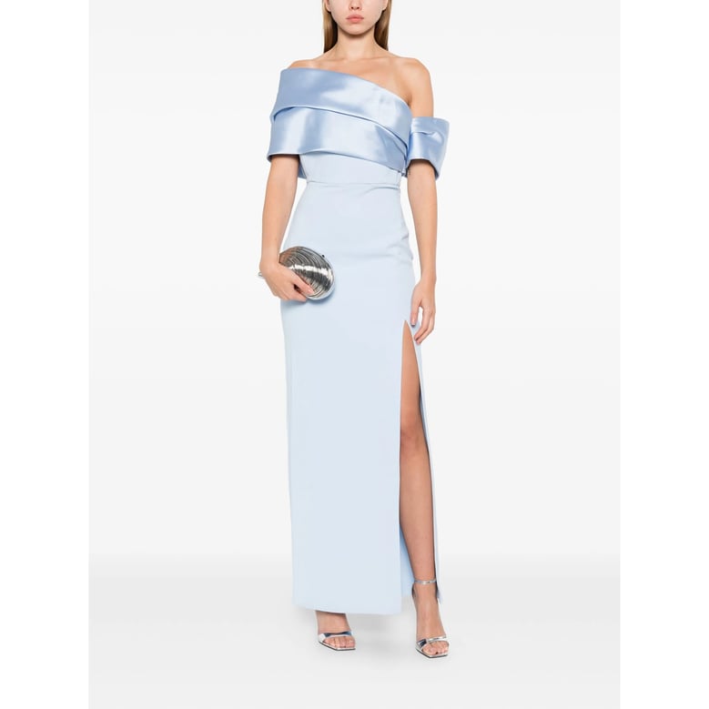 light blue off-shoulder dress by Selfnex