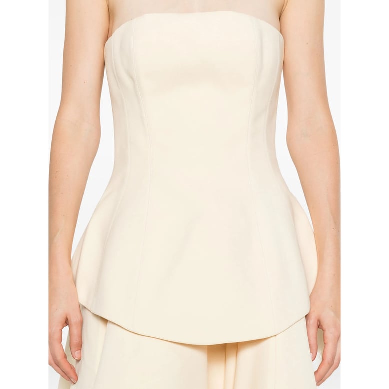 dress with peplum detail and a-line skirt by Selfnex