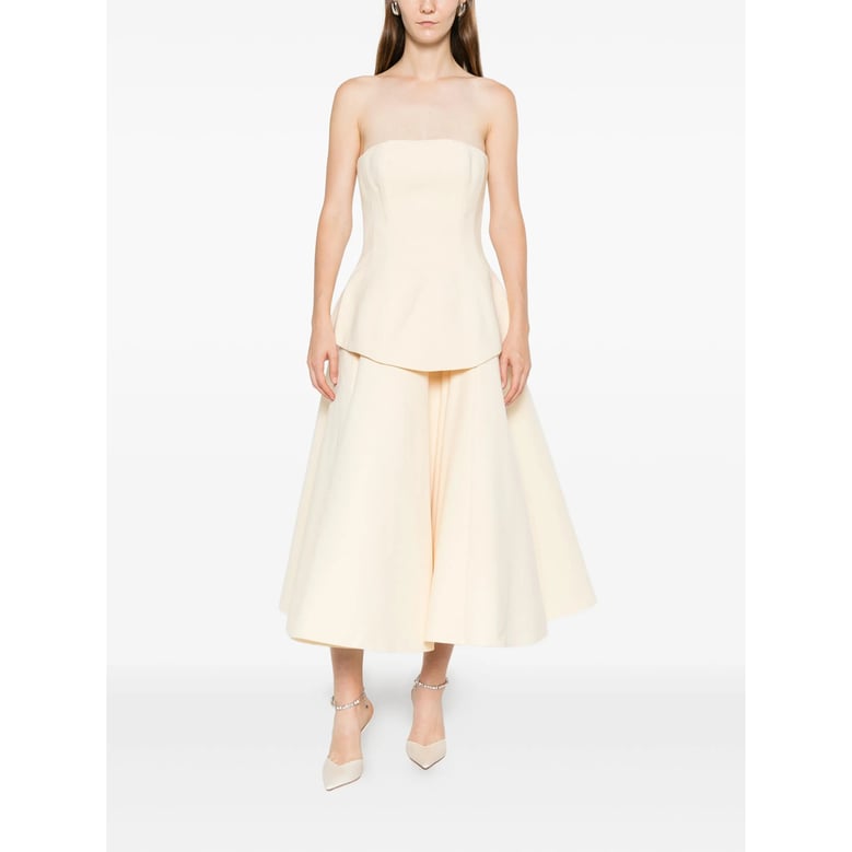 dress with peplum detail and a-line skirt by Selfnex