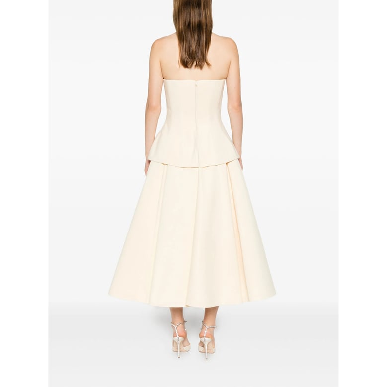 dress with peplum detail and a-line skirt by Selfnex
