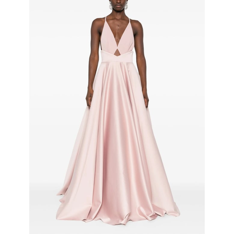 pink open-back dress by Selfnex