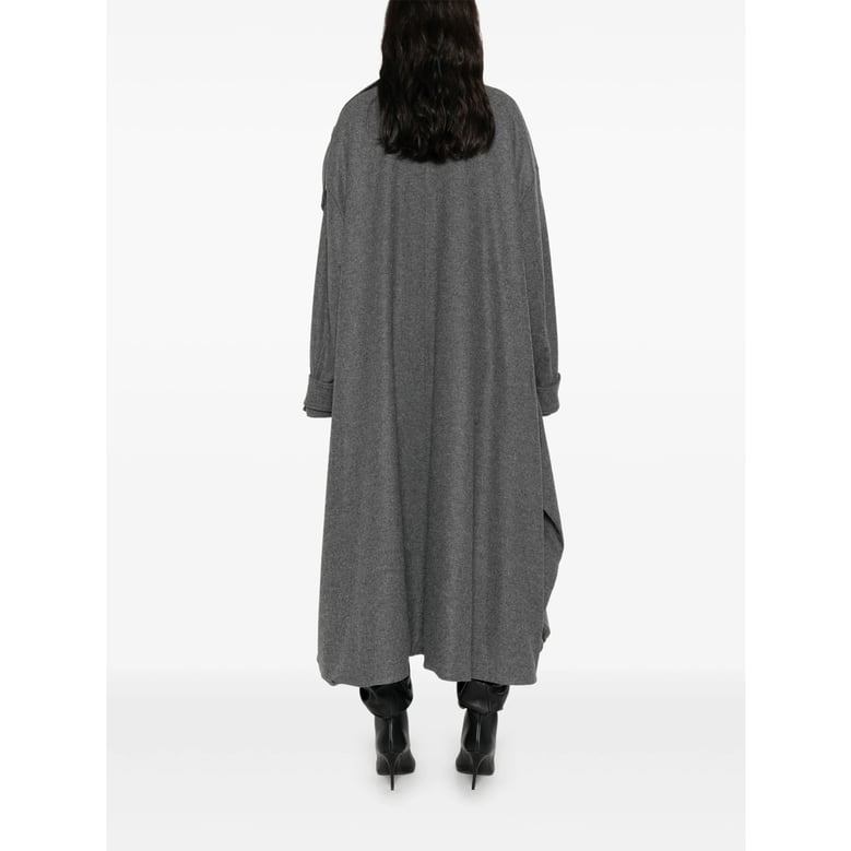 coat with asymmetric hem by Selfnex