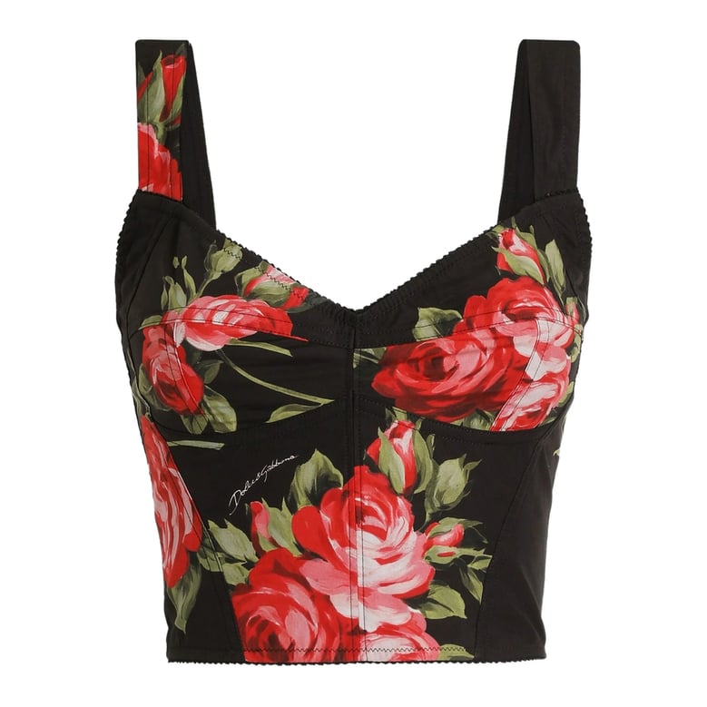 top floral print black/red by Selfnex