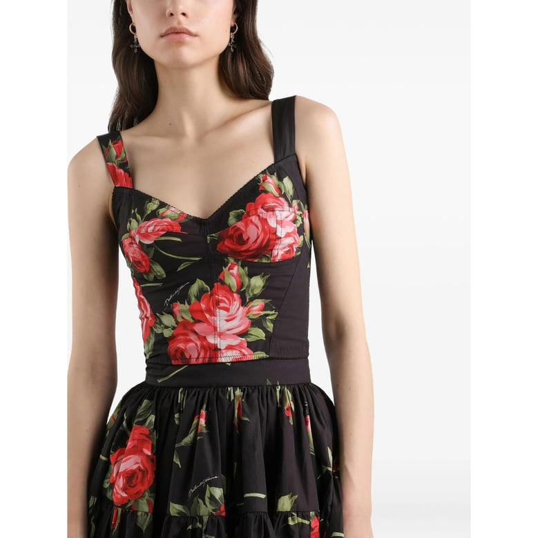 top floral print black/red by Selfnex