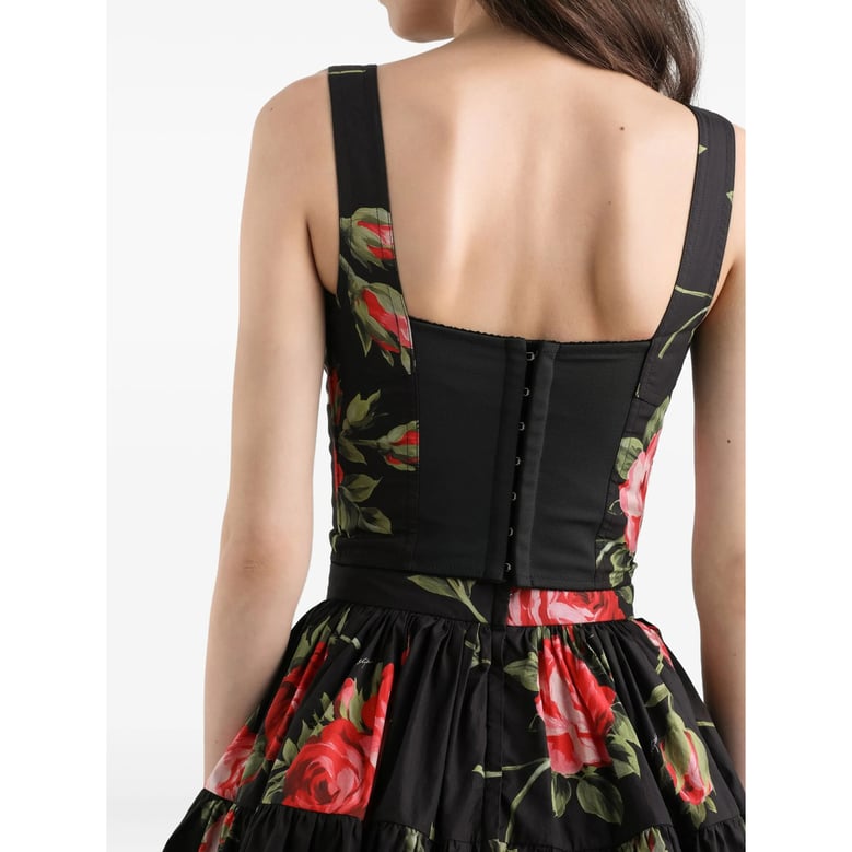 top floral print black/red by Selfnex