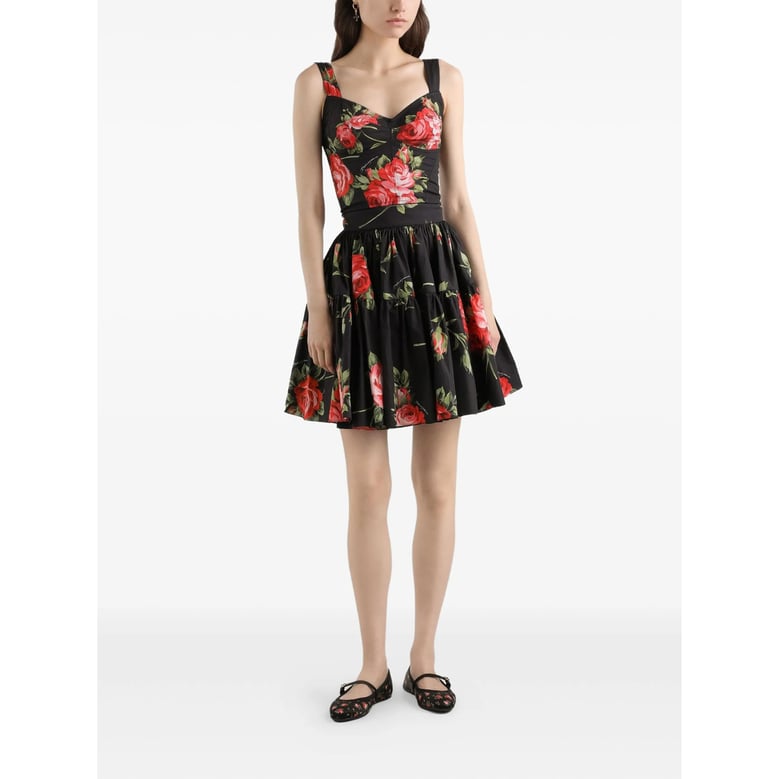 top floral print black/red by Selfnex
