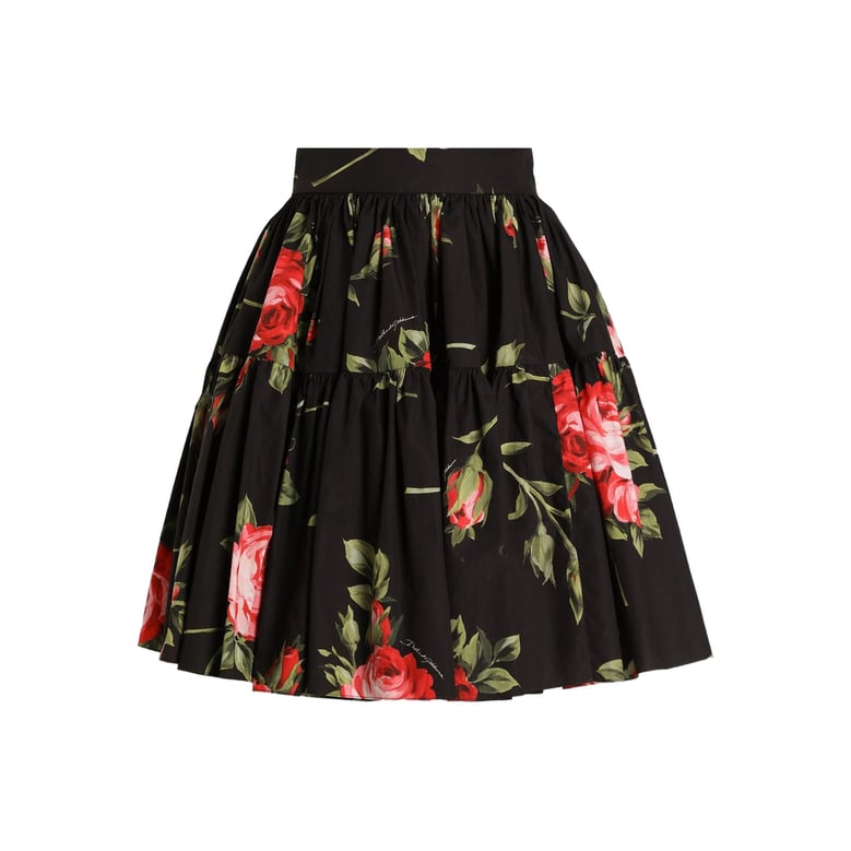 pleated skirt black/red by Selfnex