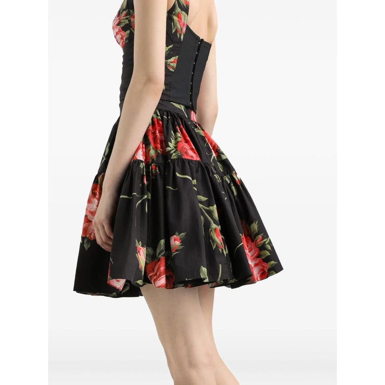 pleated skirt black/red by Selfnex