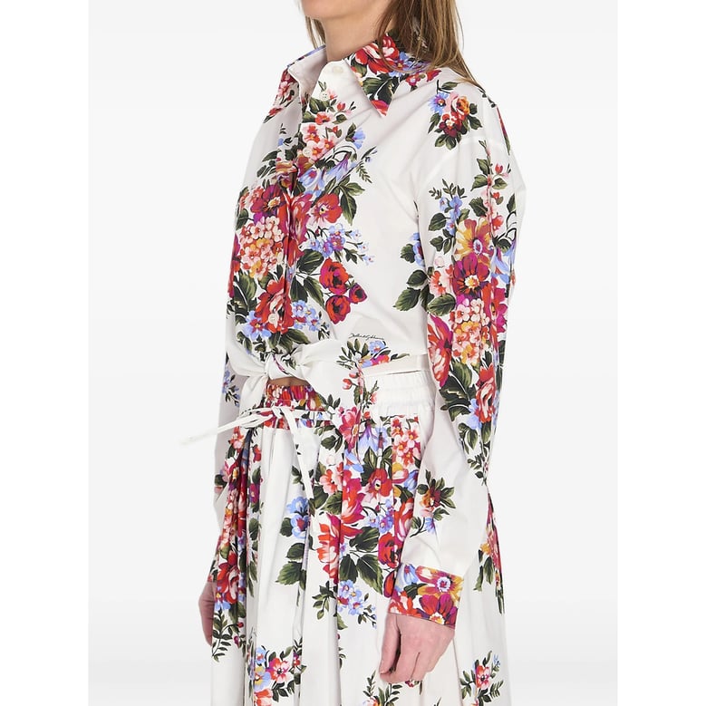 shirt floral print white/red by Selfnex