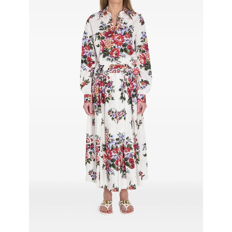 shirt floral print white/red by Selfnex