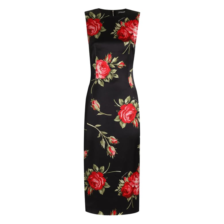 dress black/red floral print by Selfnex