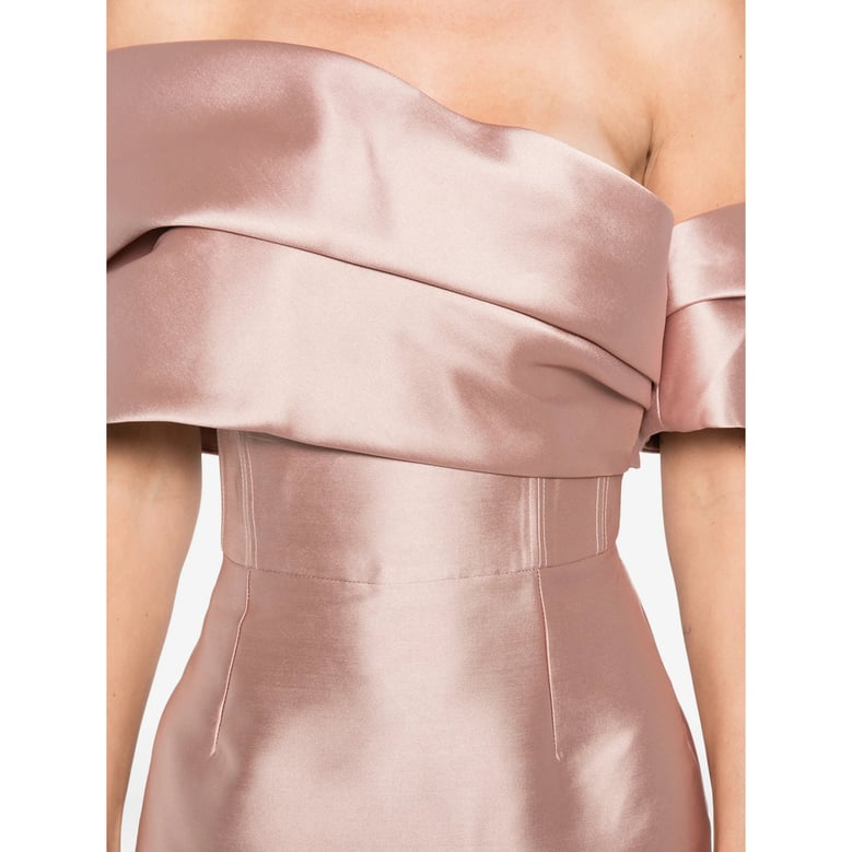 off-shoulder bow detail dress by Selfnex