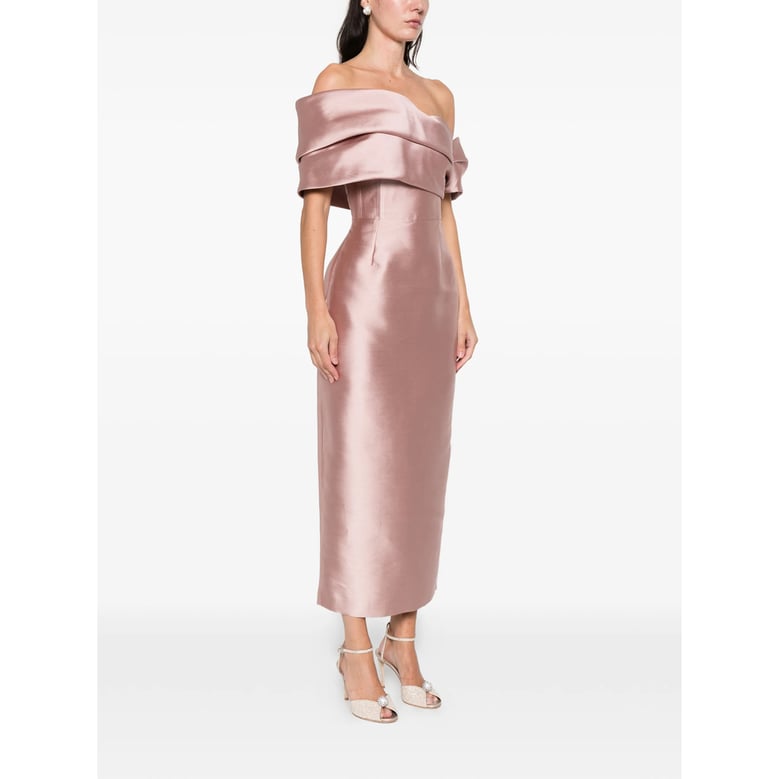 off-shoulder bow detail dress by Selfnex
