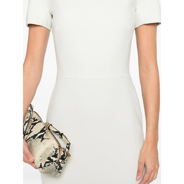 short sleeve round neck dress by Selfnex