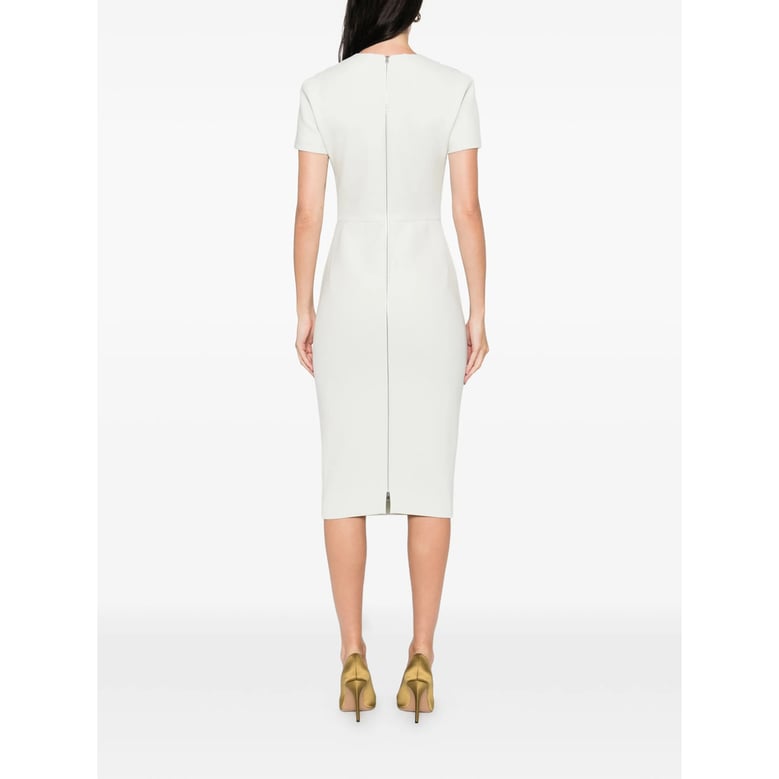 short sleeve round neck dress by Selfnex