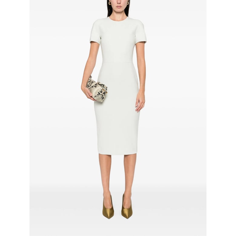 short sleeve round neck dress by Selfnex